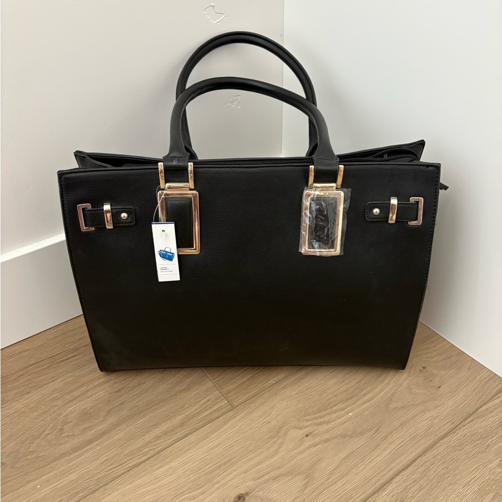 Elegant Black Handbag - Laptop Case